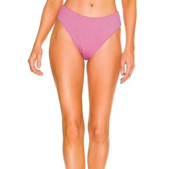 Revolve Tularosa Chandre High Waist Bikini Bottom - Size XL | NWOT Pink Rose - Picture 2 of 5